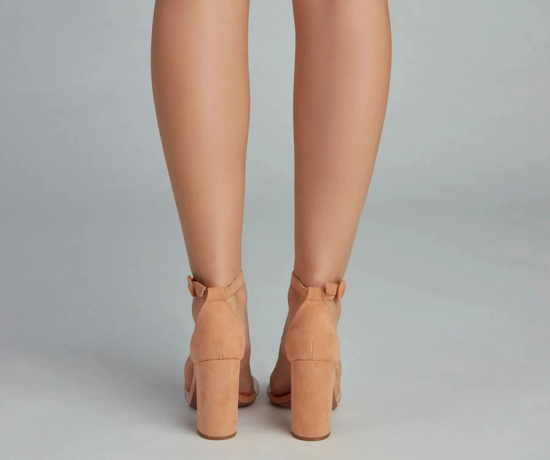 Always Chic PVC Faux Suede Heels