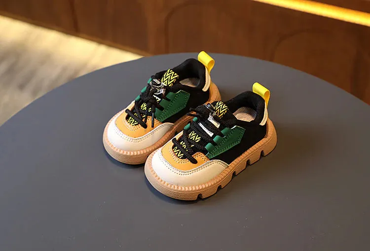 Kids Pu Leather Comfortable Soft Sneakers