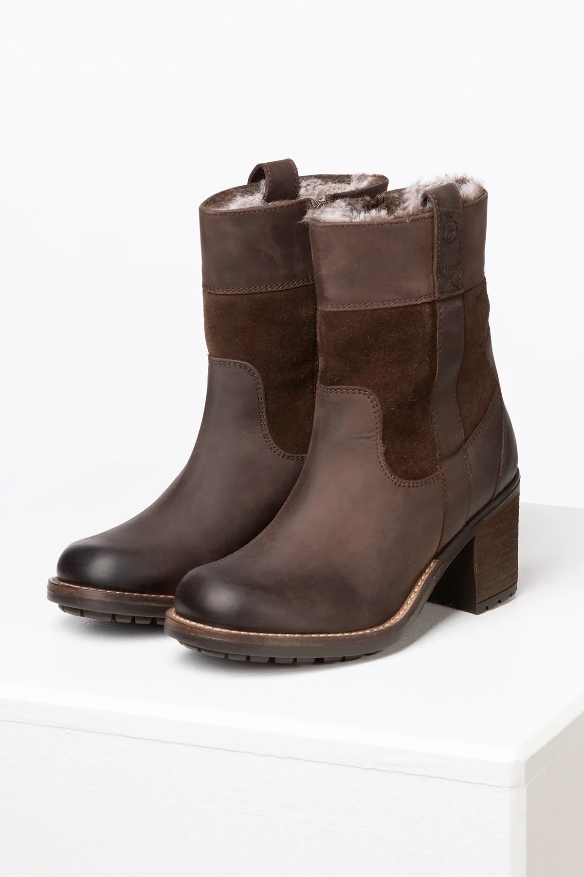 Ladies Heeled Ankle Boots - Fimber