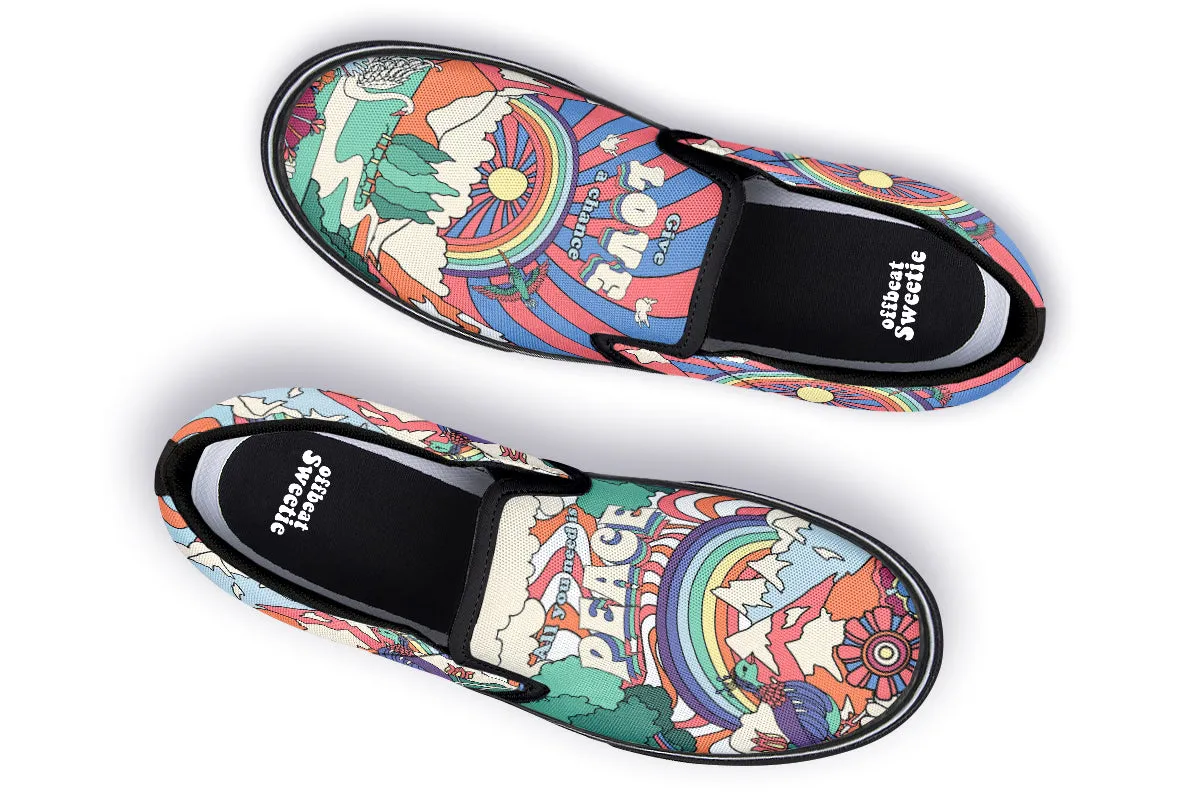 Peace And Love Slip Ons